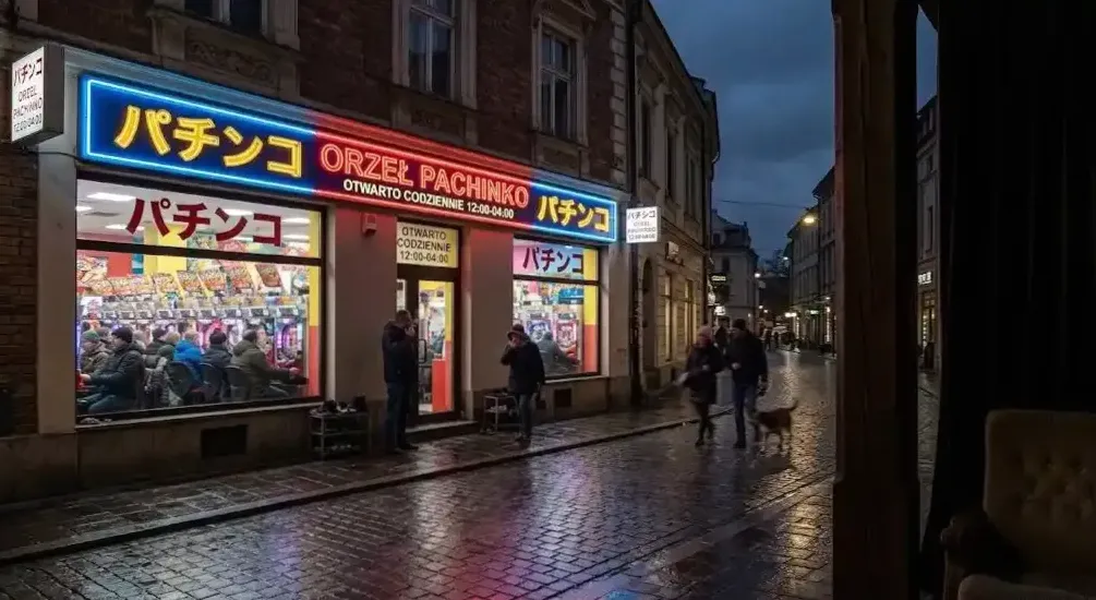 Japoński salon pachinko